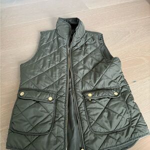 Quilted Olive Green Women's Vest